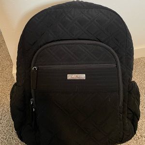 Vera Bradley Black Quilted Campus Backpack